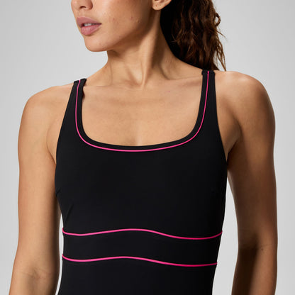Shaping Contour Eclipse Solid Swimsuit Black/Pink - Speedo