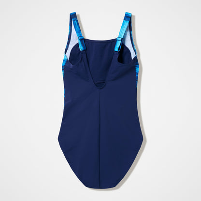 Luna Lustre Printed Swimsuit Navy - Speedo