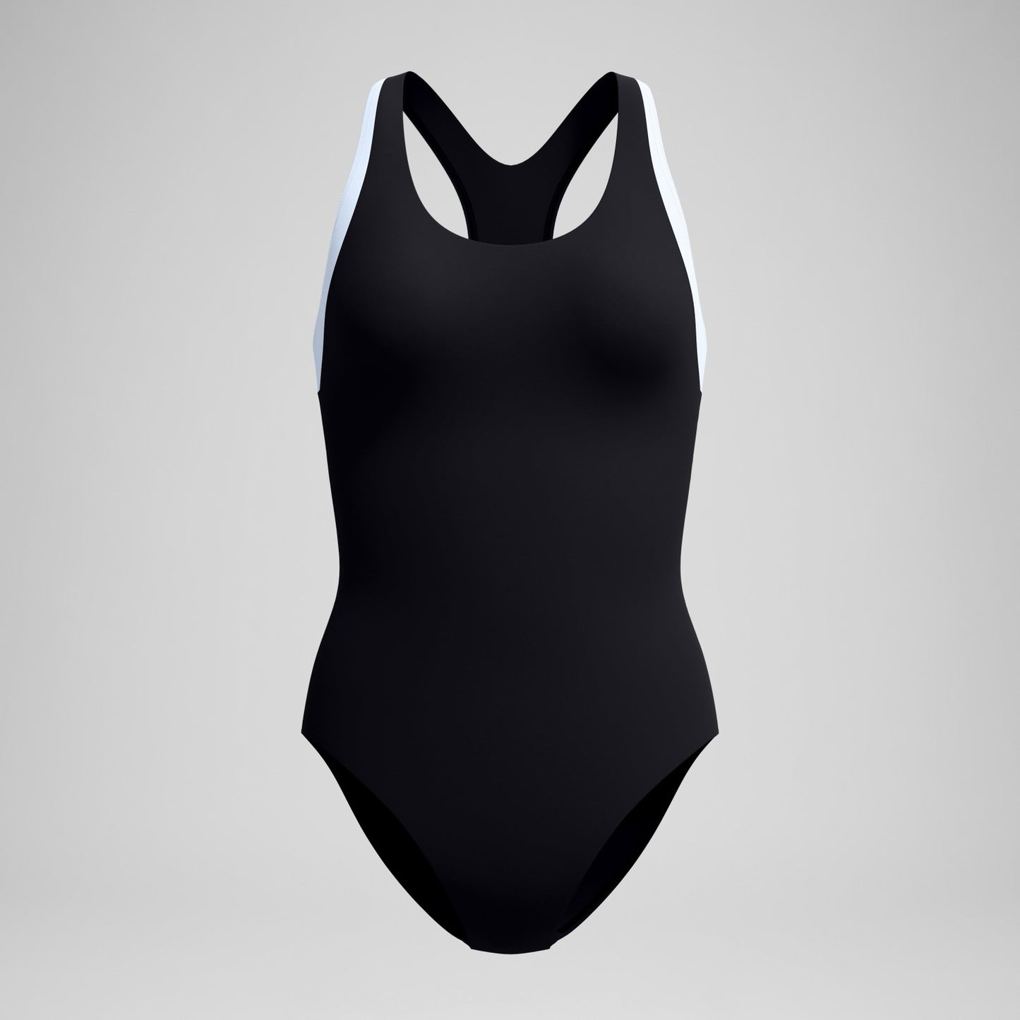 Colourblock Racerback Swimsuit Black/White - Speedo
