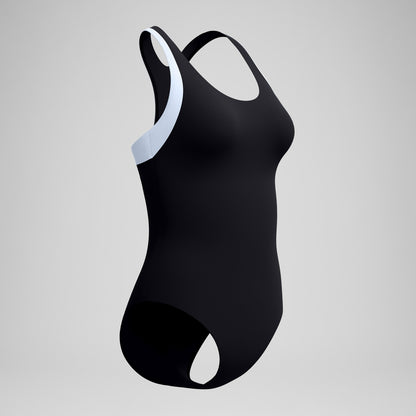 Colourblock Racerback Swimsuit Black/White - Speedo