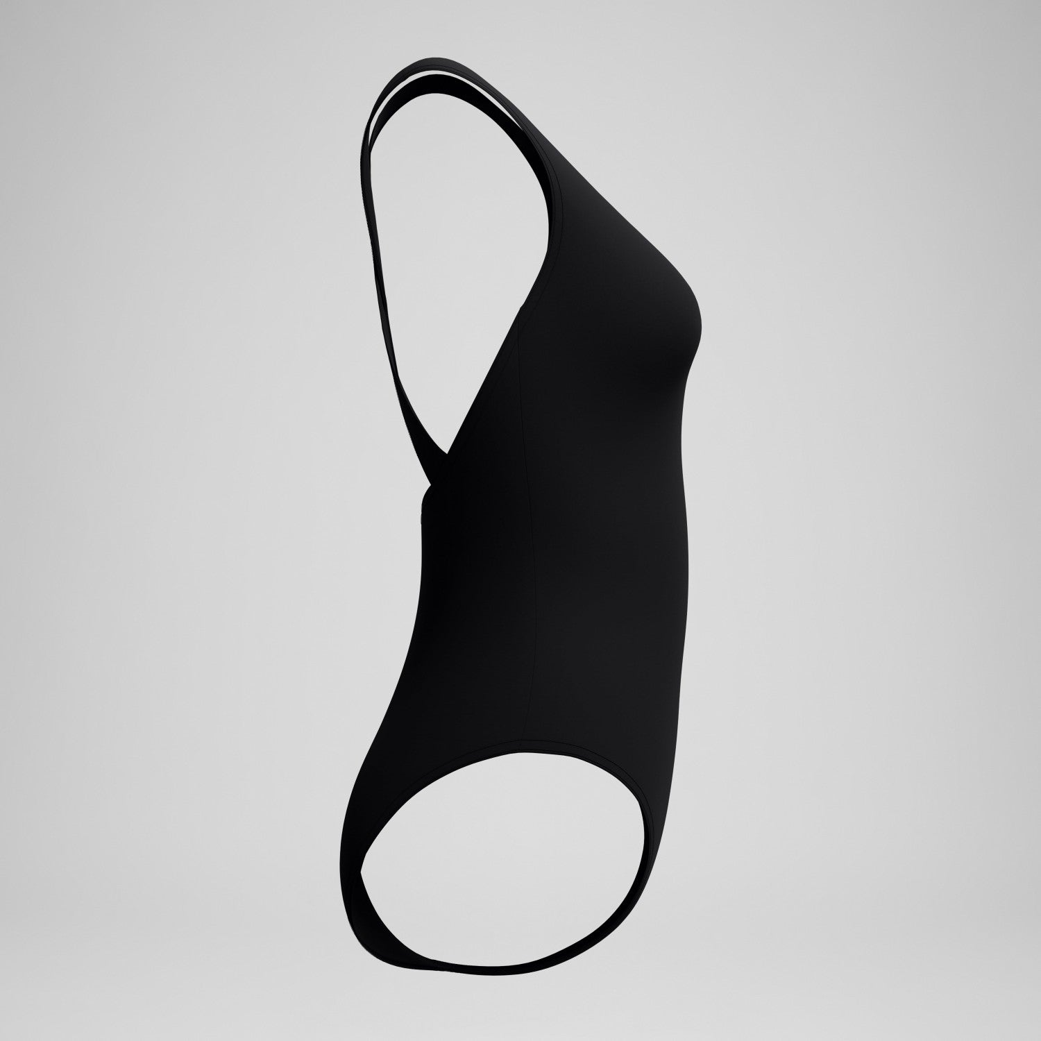 Solid Scoop Neck Swimsuit Black - Speedo