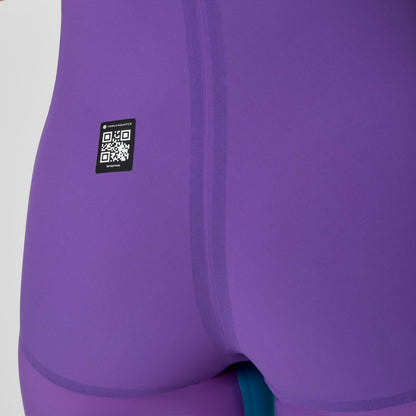 Fastskin LZR Pure Valor 2.0 Closedback Kneeskin Purple/Blue - Speedo