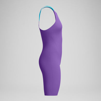 Fastskin LZR Pure Valor 2.0 Closedback Kneeskin Purple/Blue - Speedo