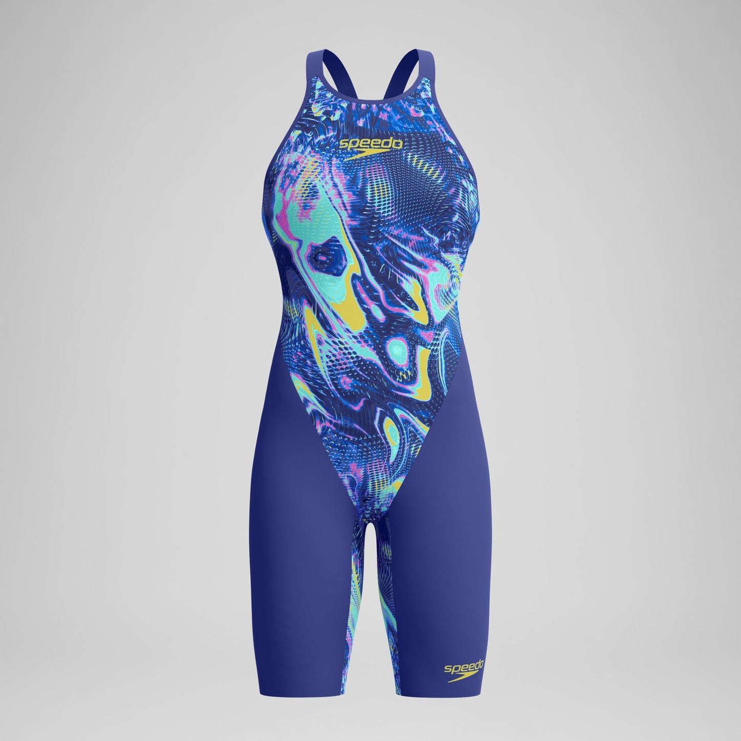 Fastskin LZR Pure Valor 2.0 Openback Kneeskin Blue/Navy - Speedo