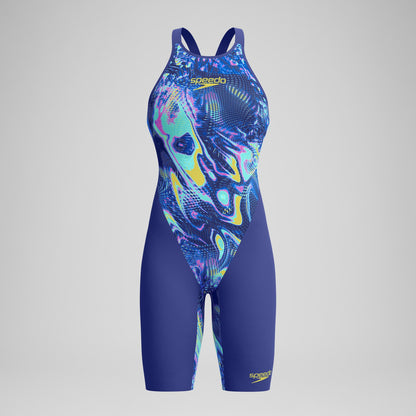 Fastskin LZR Pure Valor 2.0 Openback Kneeskin Blue/Navy - Speedo