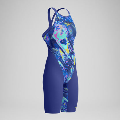Fastskin LZR Pure Valor 2.0 Openback Kneeskin Blue/Navy - Speedo