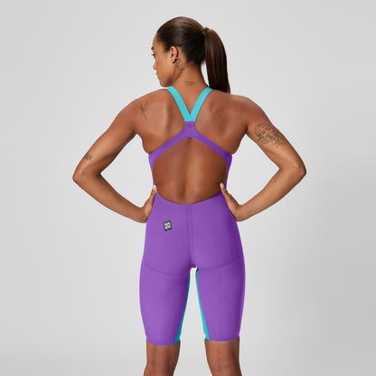 Fastskin LZR Pure Valor 2.0 Openback Kneeskin Purple/Blue - Speedo