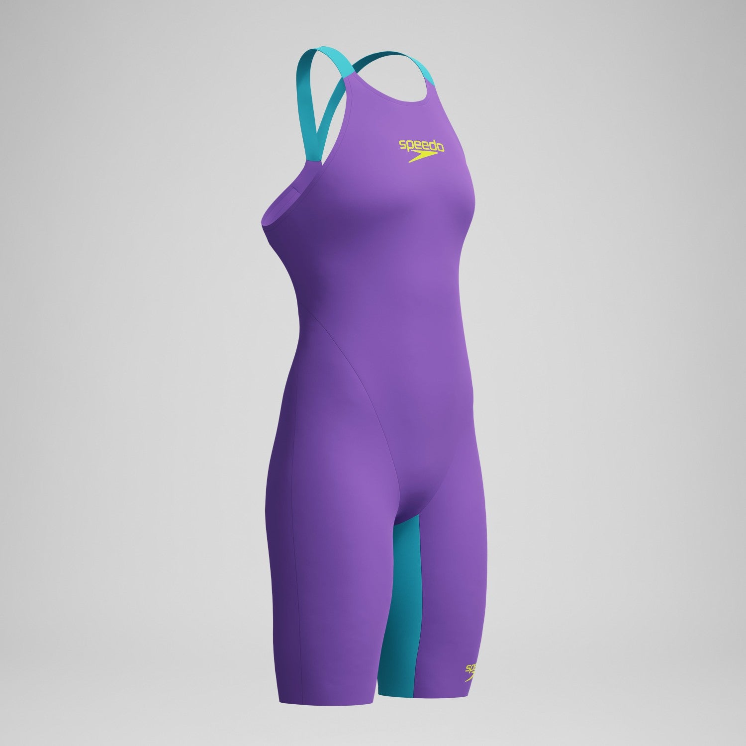 Fastskin LZR Pure Valor 2.0 Openback Kneeskin Purple/Blue - Speedo