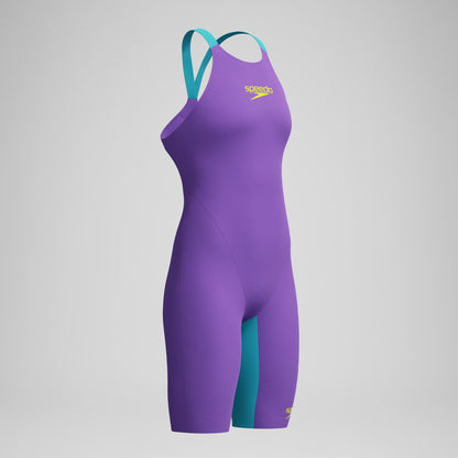 Fastskin LZR Pure Valor 2.0 Openback Kneeskin Purple/Blue - Speedo