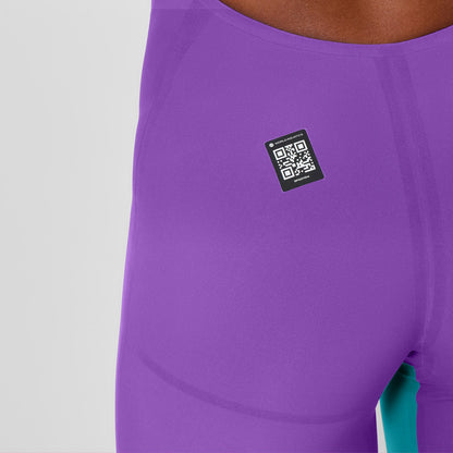 Fastskin LZR Pure Valor 2.0 Openback Kneeskin Purple/Blue - Speedo