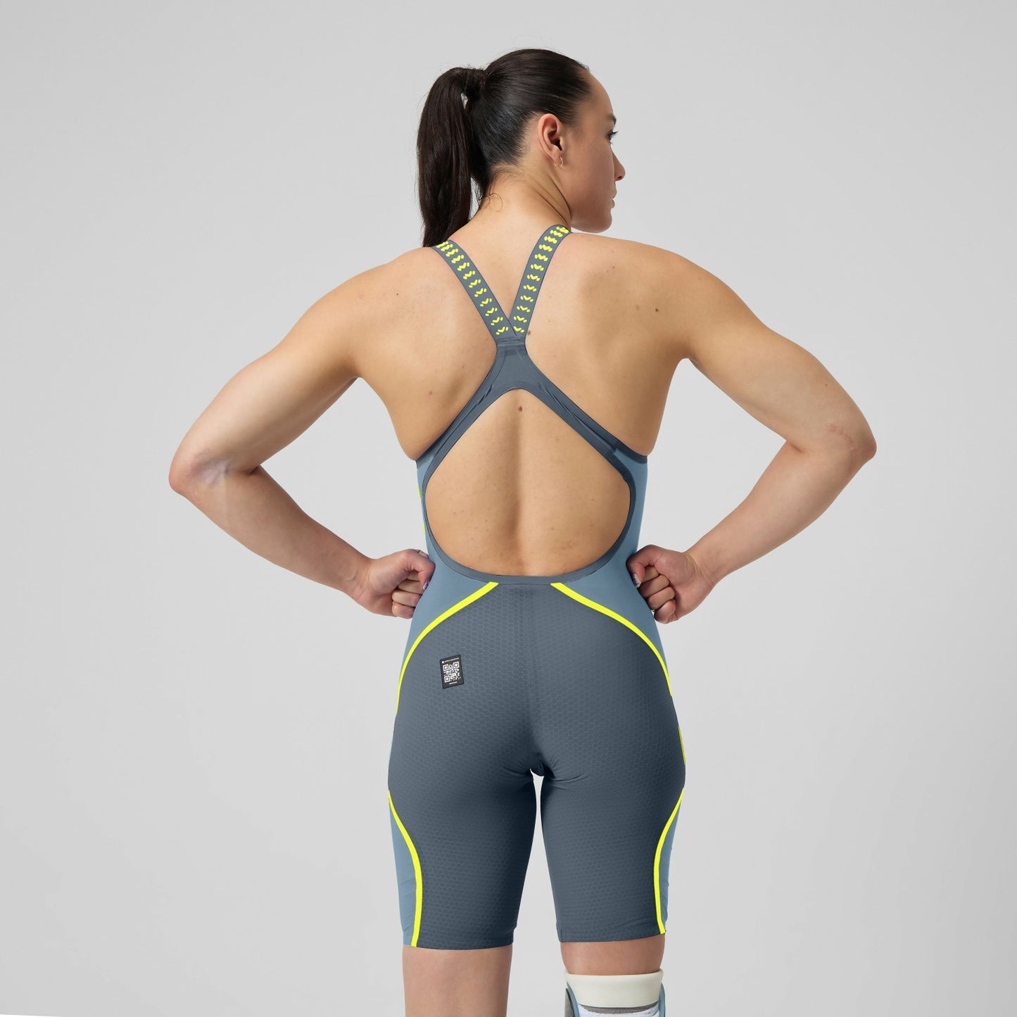 Fastskin LZR Pure Intent 2.0 Openback Kneeskin Grey/Blue - Speedo