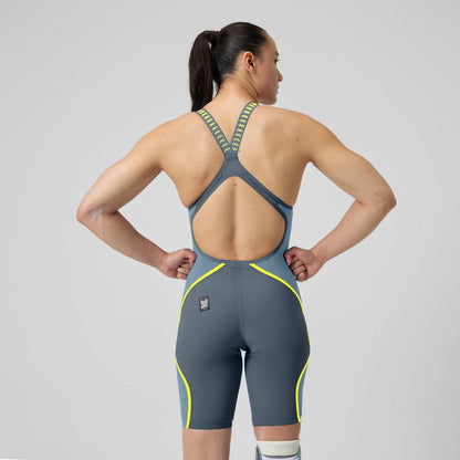 Fastskin LZR Pure Intent 2.0 Openback Kneeskin Grey/Blue - Speedo