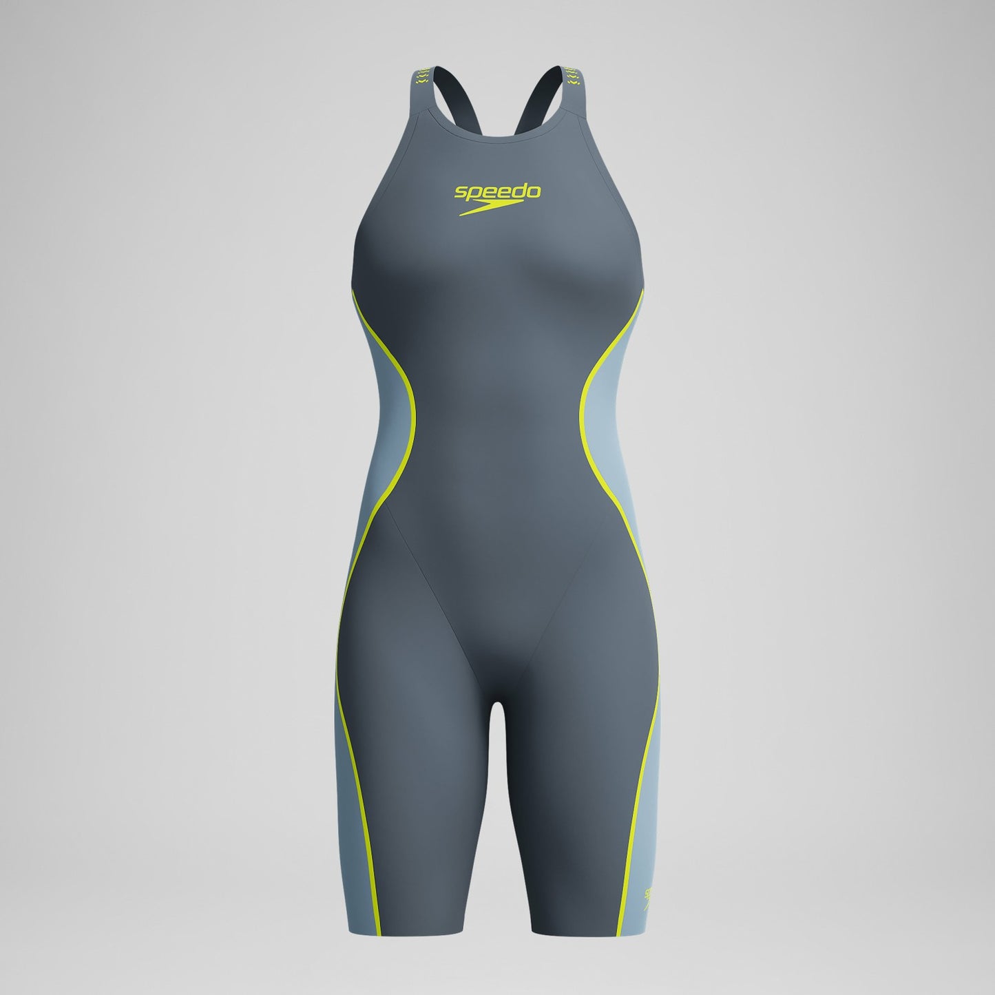 Fastskin LZR Pure Intent 2.0 Openback Kneeskin Grey/Blue - Speedo
