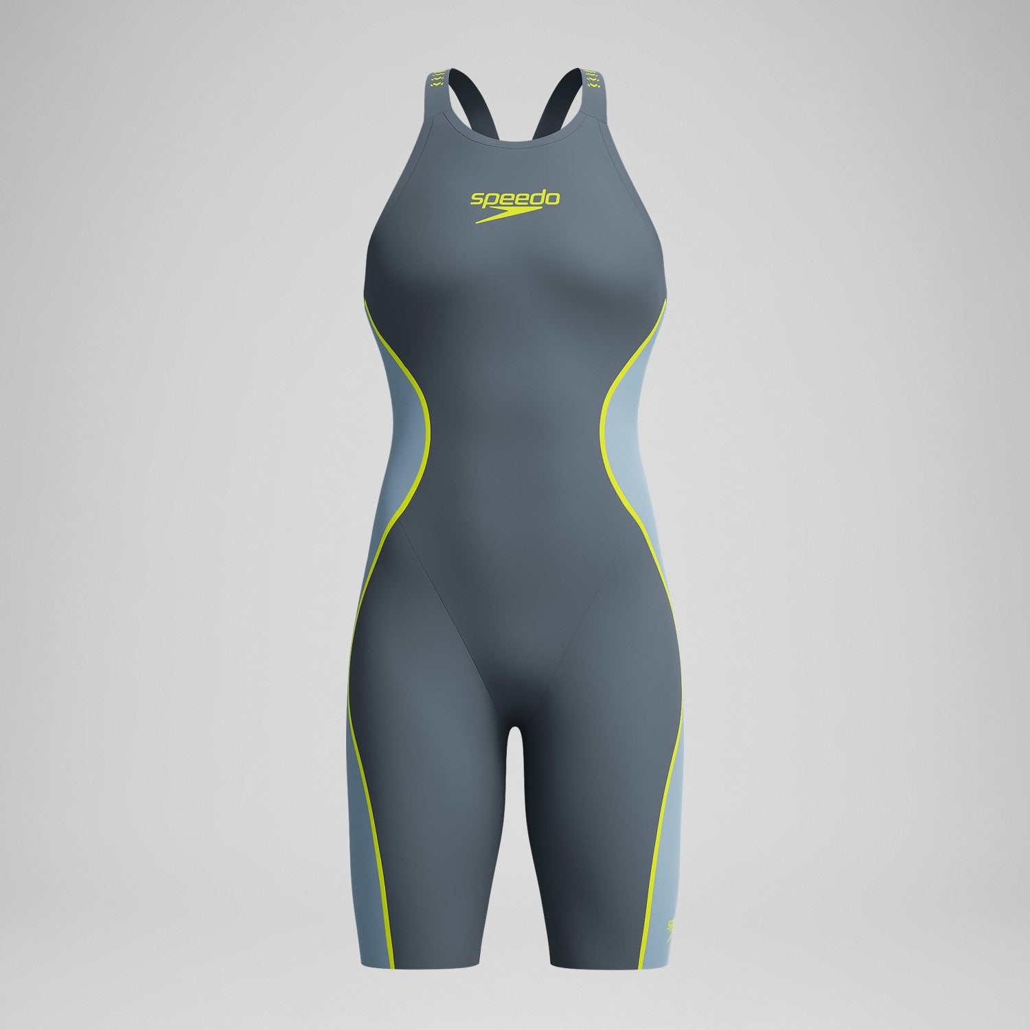 Fastskin LZR Pure Intent 2.0 Openback Kneeskin Grey/Blue - Speedo