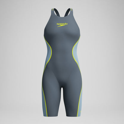 Fastskin LZR Pure Intent 2.0 Openback Kneeskin Grey/Blue - Speedo
