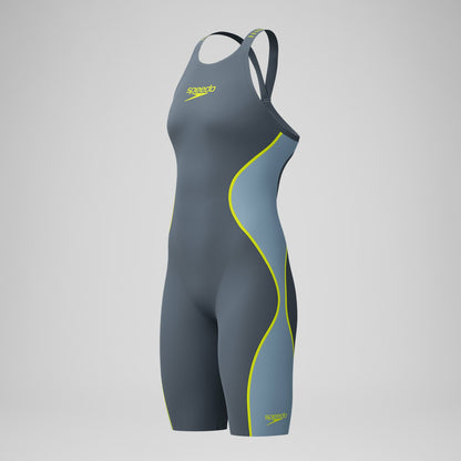Fastskin LZR Pure Intent 2.0 Openback Kneeskin Grey/Blue - Speedo