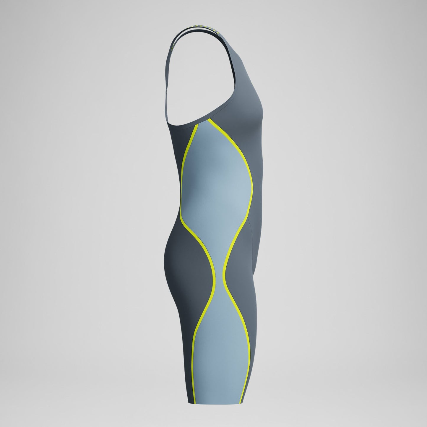 Fastskin LZR Pure Intent 2.0 Closedback Kneeskin Grey/Blue - Speedo