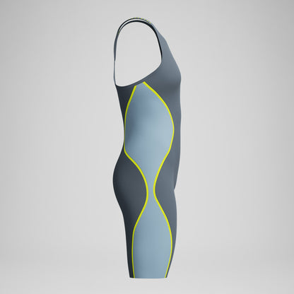 Fastskin LZR Pure Intent 2.0 Closedback Kneeskin Grey/Blue - Speedo