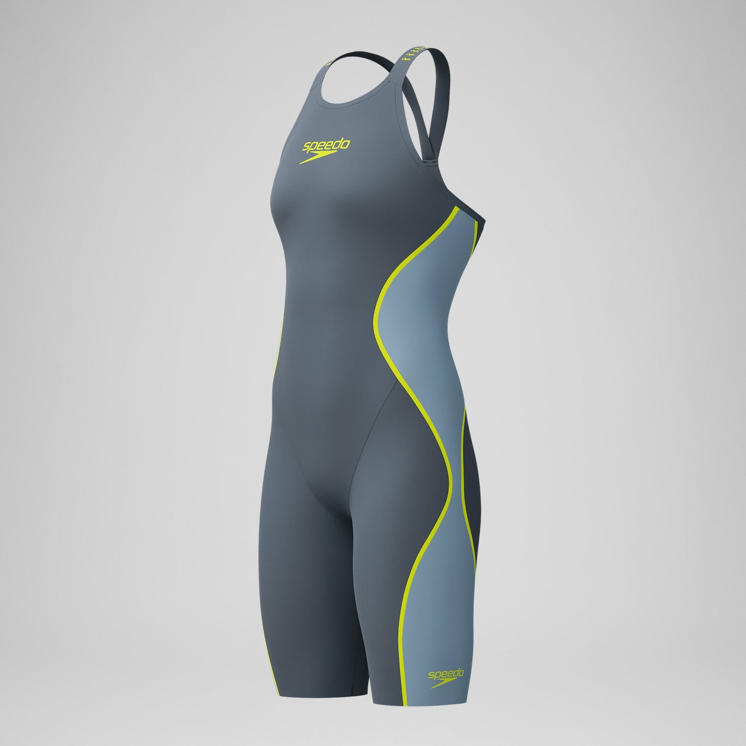 Fastskin LZR Pure Intent 2.0 Closedback Kneeskin Grey/Blue - Speedo