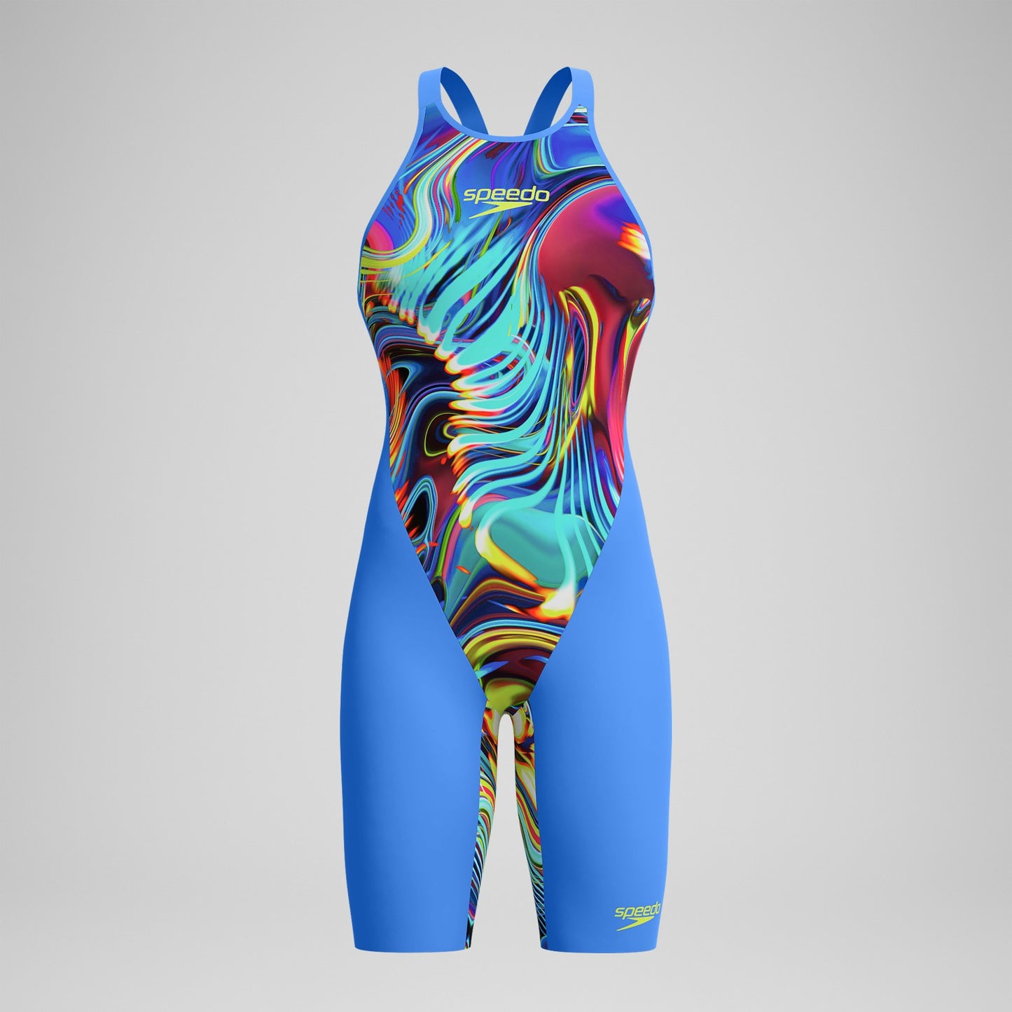 Fastskin LZR Pure Valor 2.0 Closedback Kneeskin Blue/Pink - Speedo
