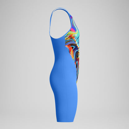 Fastskin LZR Pure Valor 2.0 Closedback Kneeskin Blue/Pink - Speedo
