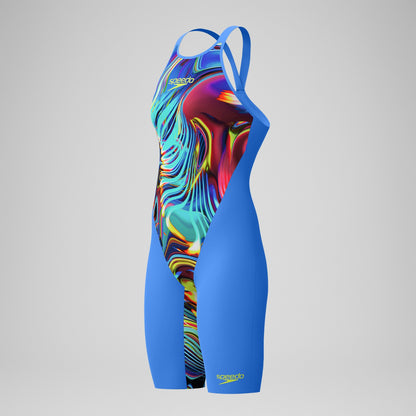 Fastskin LZR Pure Valor 2.0 Closedback Kneeskin Blue/Pink - Speedo