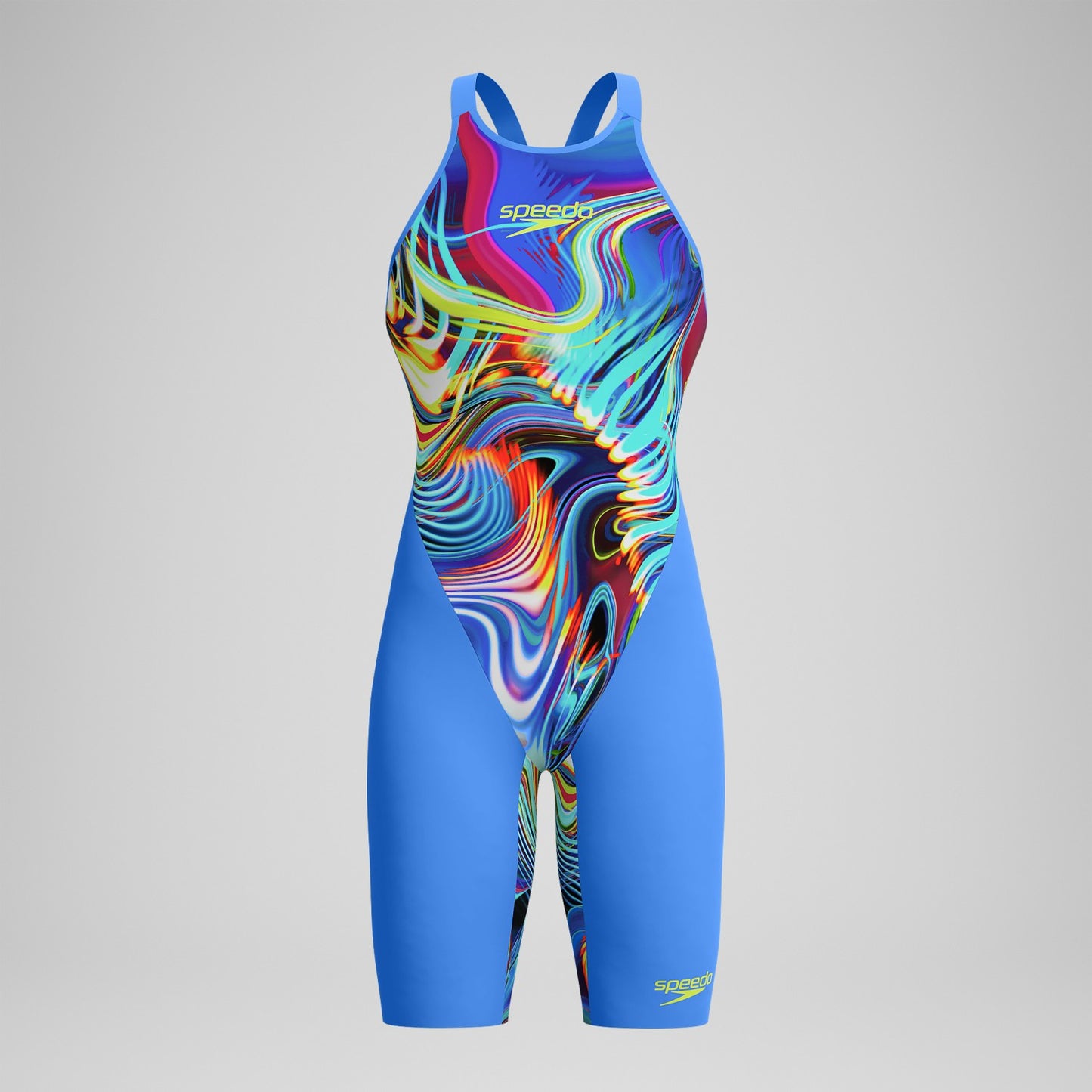 Fastskin LZR Pure Valor 2.0 Openback Kneeskin Blue/Pink - Speedo