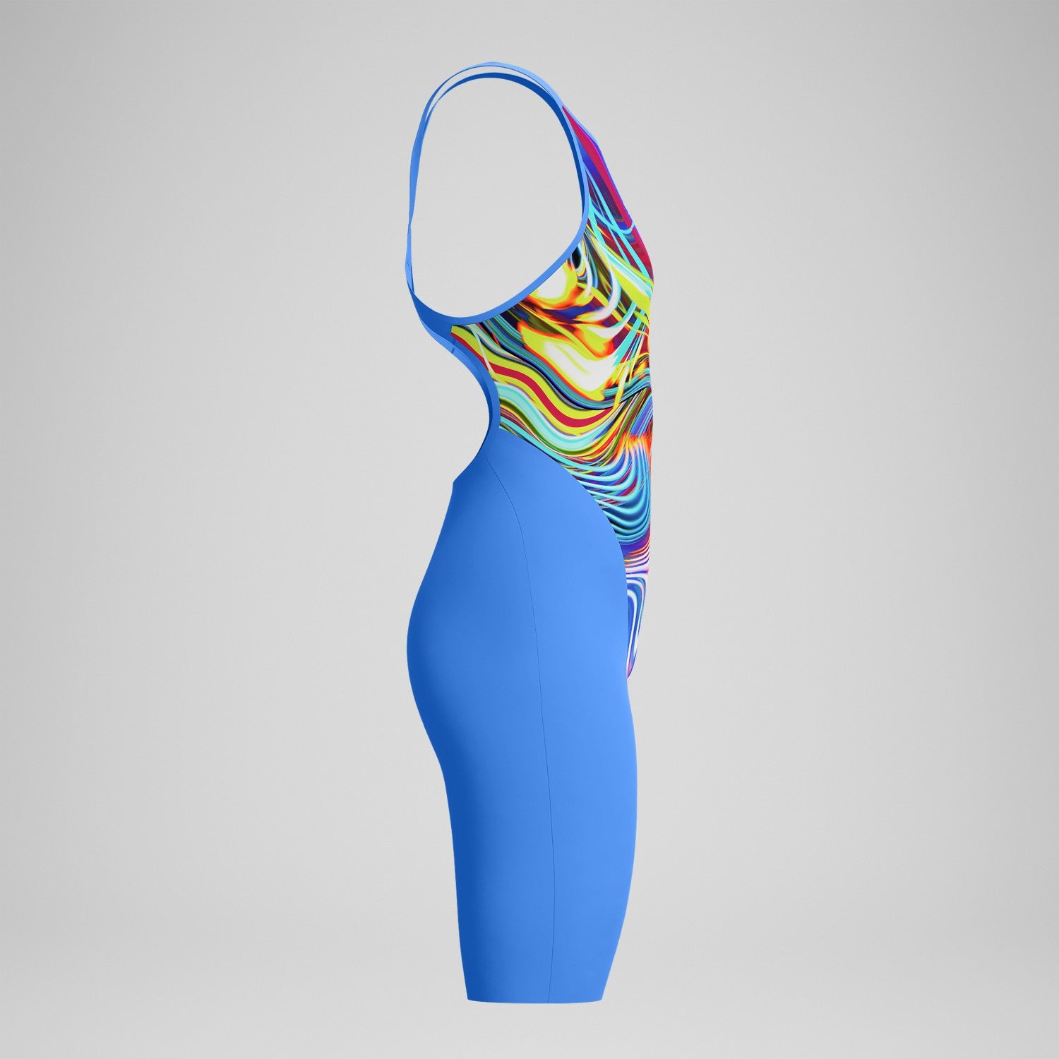 Fastskin LZR Pure Valor 2.0 Openback Kneeskin Blue/Pink - Speedo