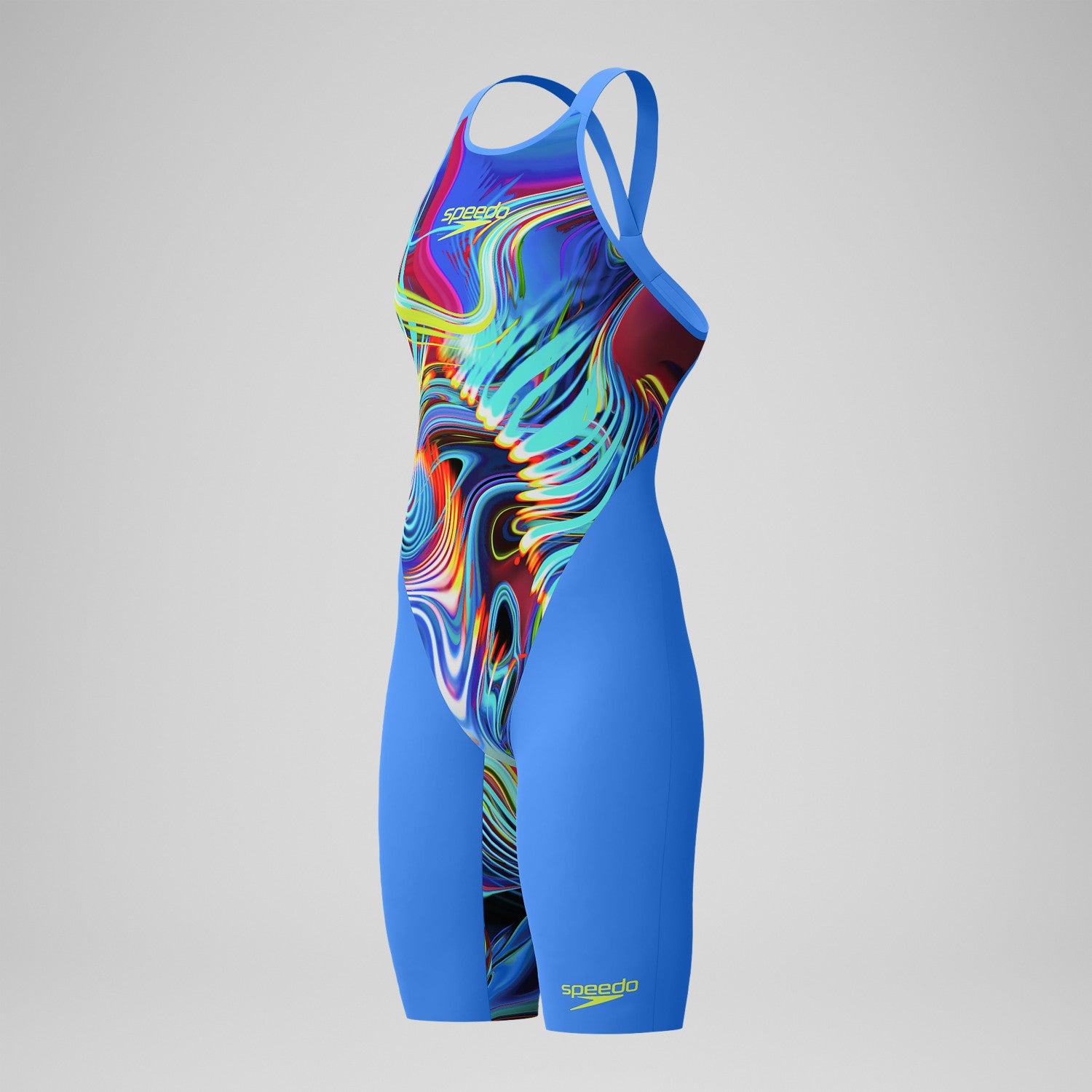 Fastskin LZR Pure Valor 2.0 Openback Kneeskin Blue/Pink - Speedo