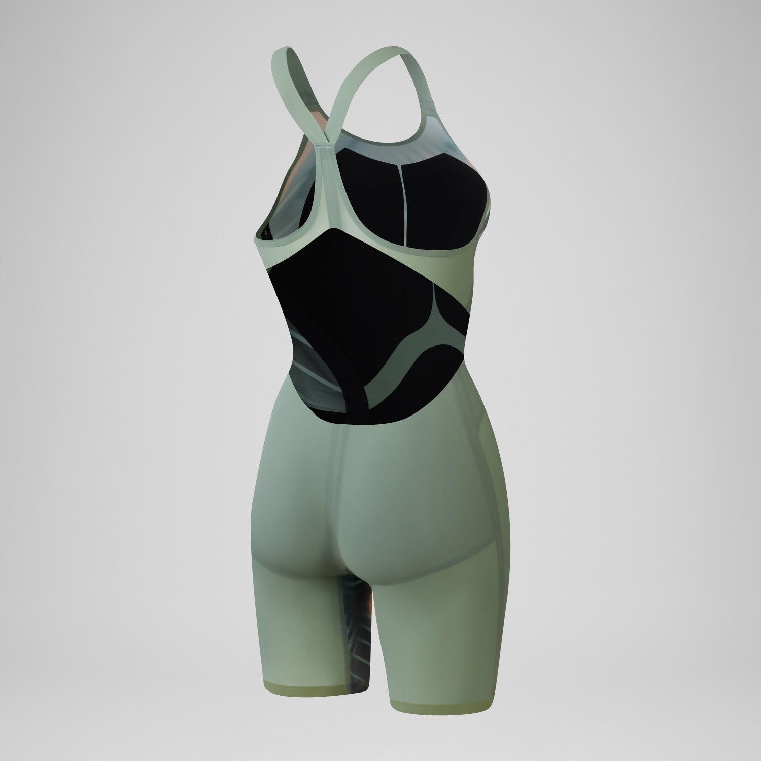 Fastskin LZR Pure Valor 2.0 Openback Kneeskin Green/Orange - Speedo