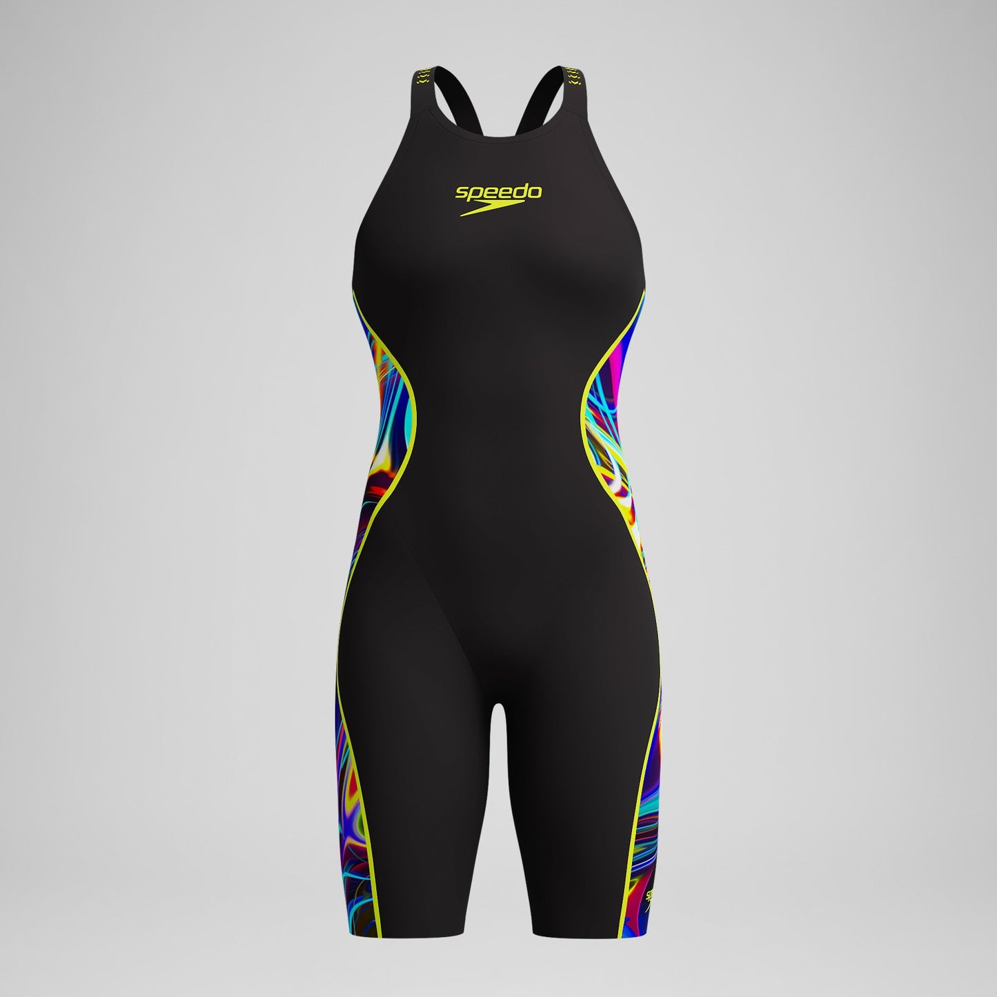 Fastskin LZR Pure Intent 2.0 Openback Kneeskin Black/Yellow - Speedo