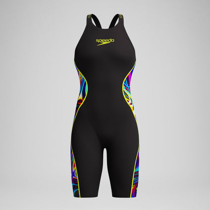 Fastskin LZR Pure Intent 2.0 Openback Kneeskin Black/Yellow - Speedo