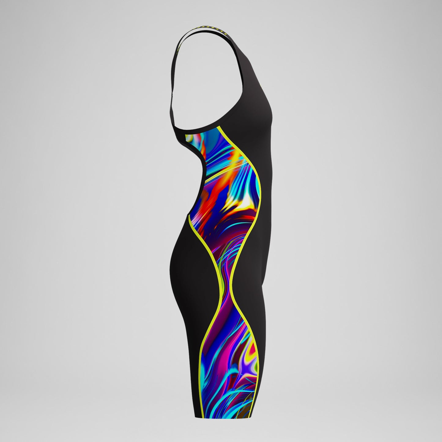 Fastskin LZR Pure Intent 2.0 Openback Kneeskin Black/Yellow - Speedo