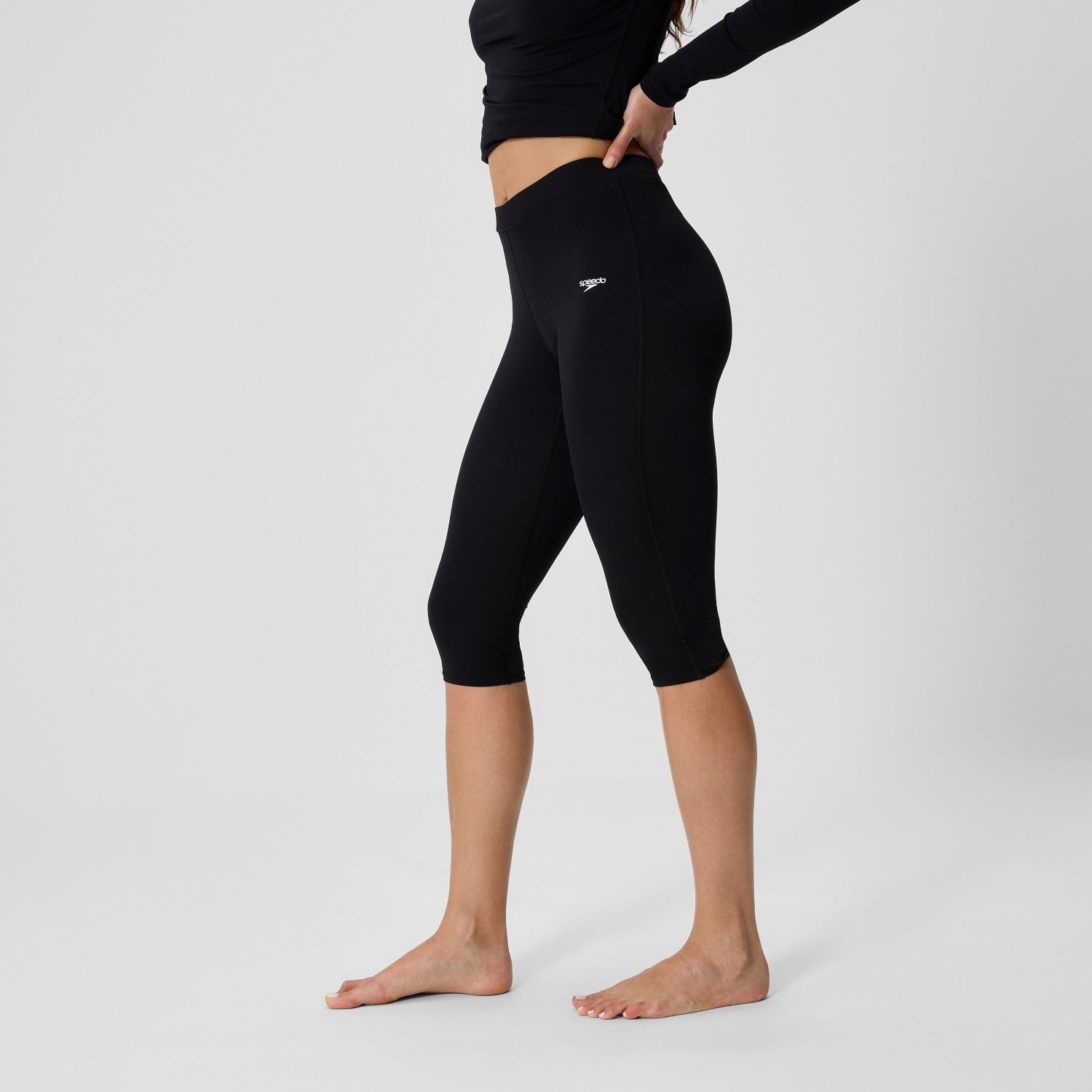Endurance+ Three Quarter Swim Legging Black - Speedo