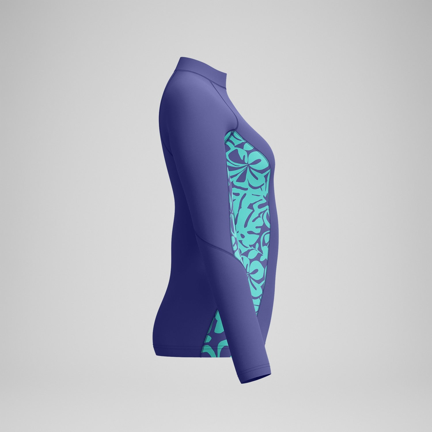 Printed Long Sleeve Rash Top Blue/Green - Speedo