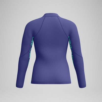 Printed Long Sleeve Rash Top Blue/Green - Speedo
