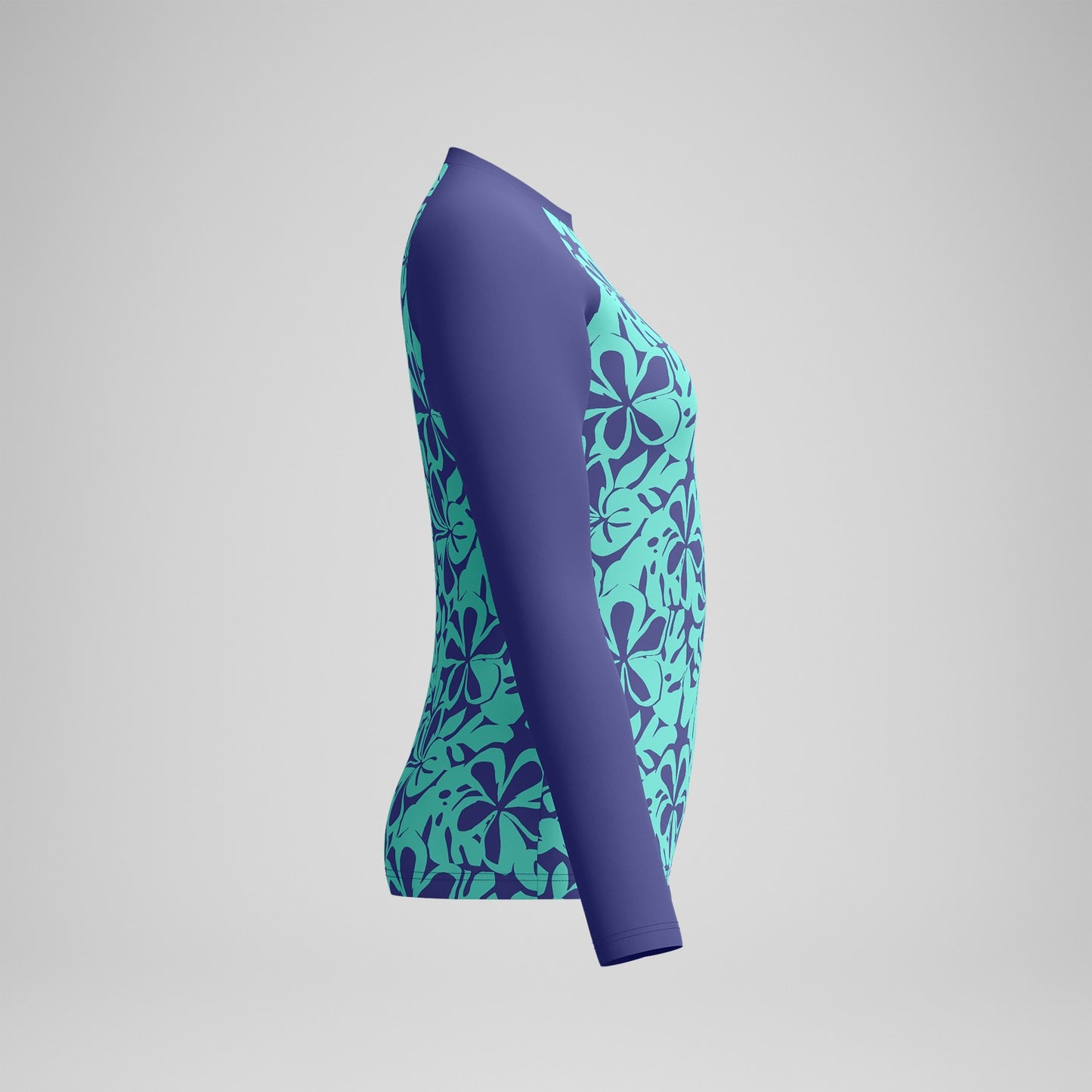 Printed Long Sleeve Rash Top Blue/Green - Speedo