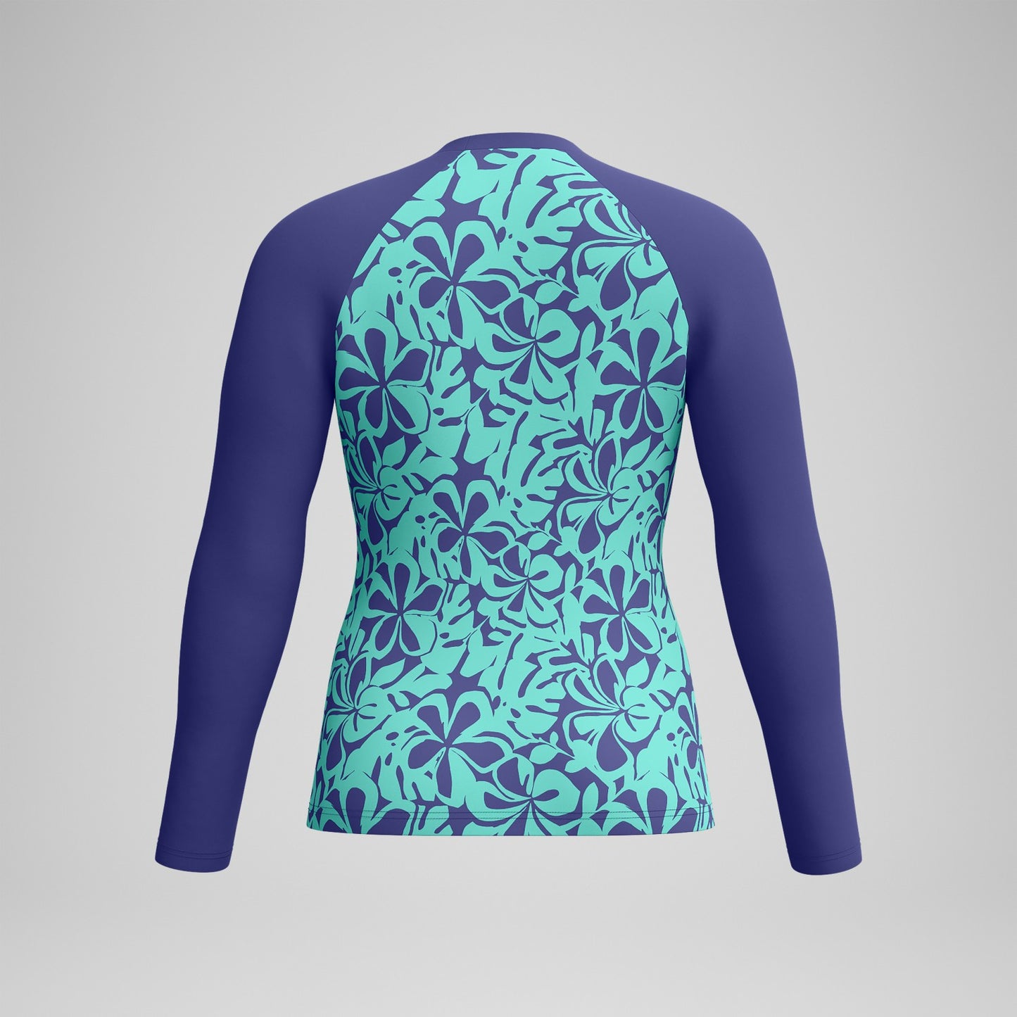 Printed Long Sleeve Rash Top Blue/Green - Speedo