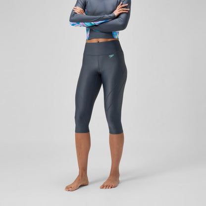 Solid Panel 3/4 Leggings Grey - Speedo