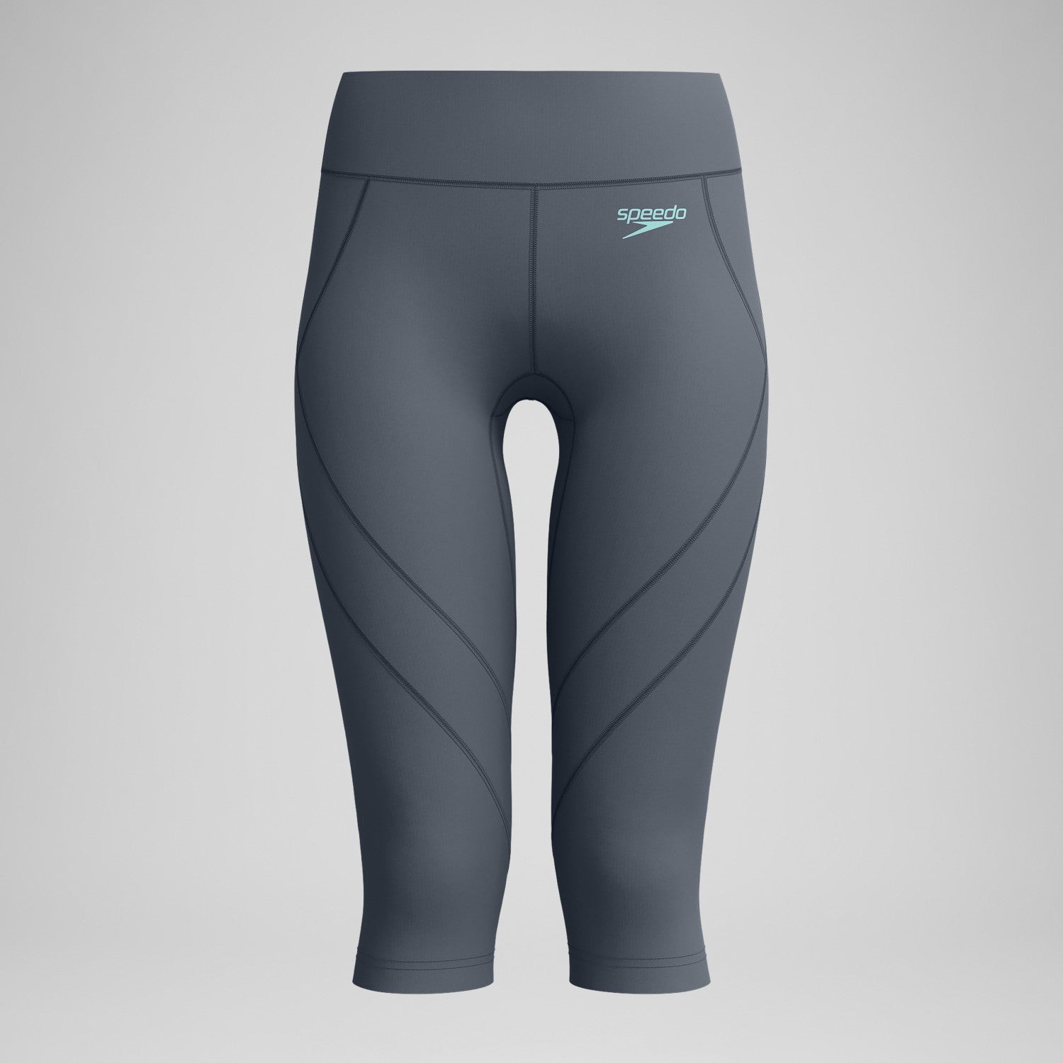 Solid Panel 3/4 Leggings Grey - Speedo