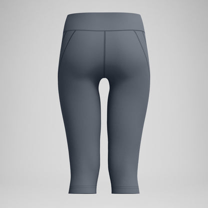 Solid Panel 3/4 Leggings Grey - Speedo
