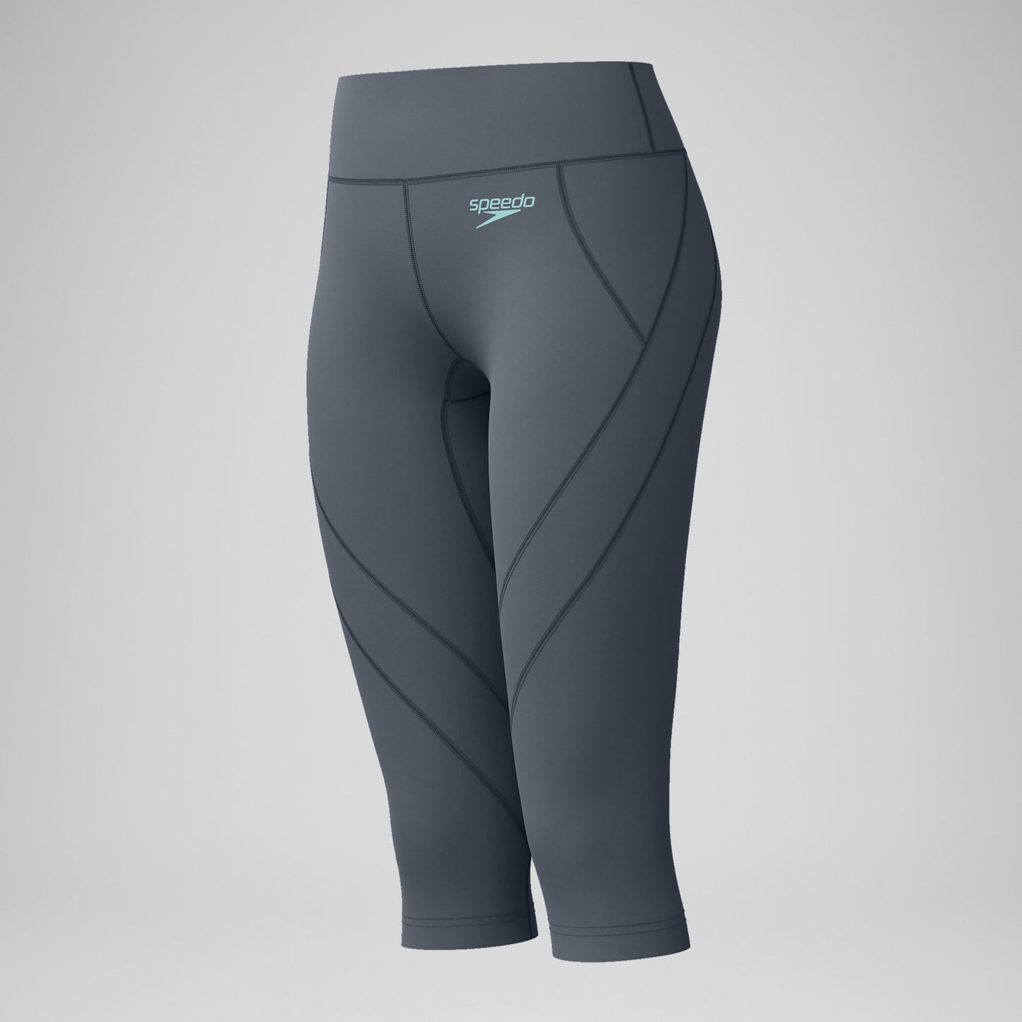 Solid Panel 3/4 Leggings Grey - Speedo