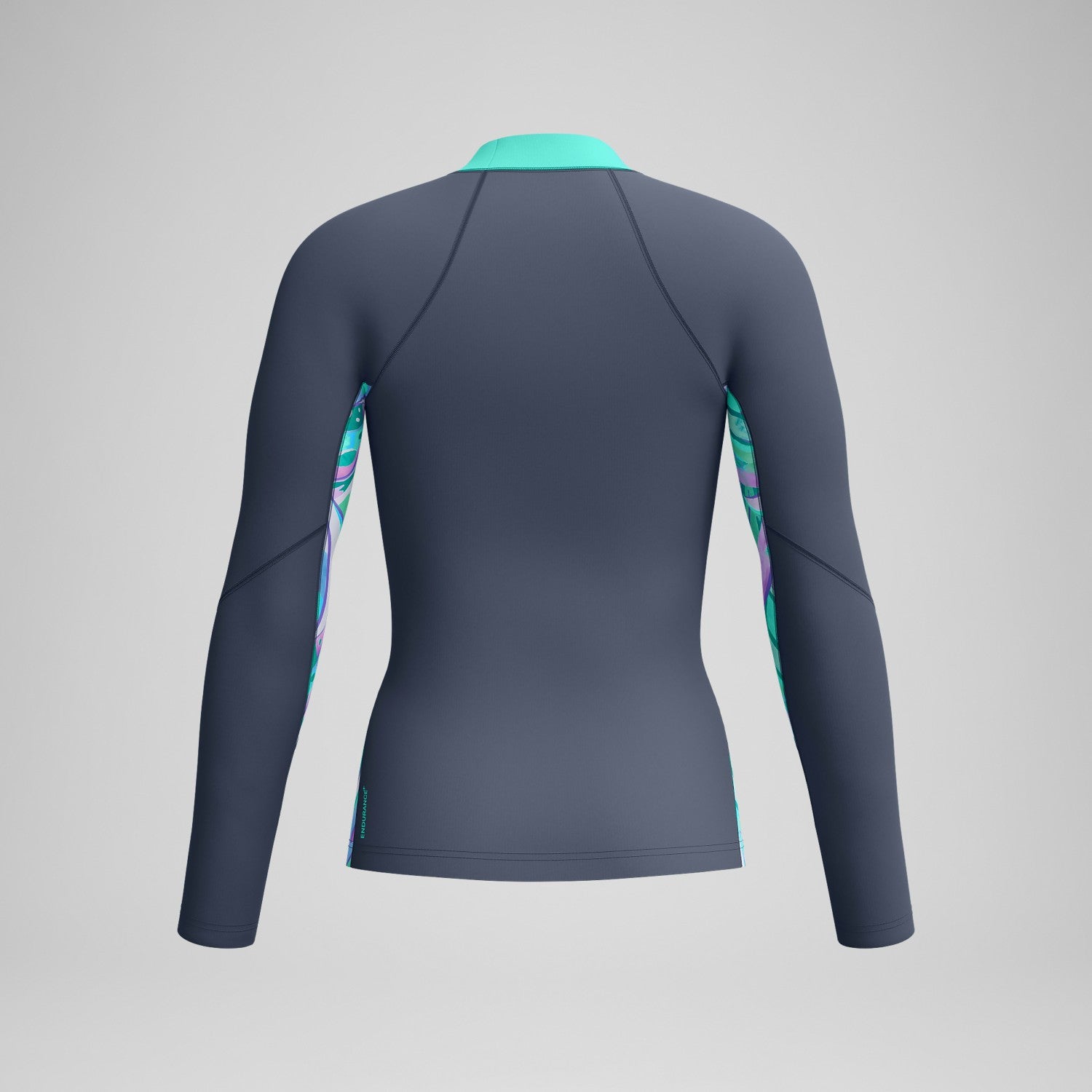 Long Sleeve Rashguard Grey/Turquoise - Speedo