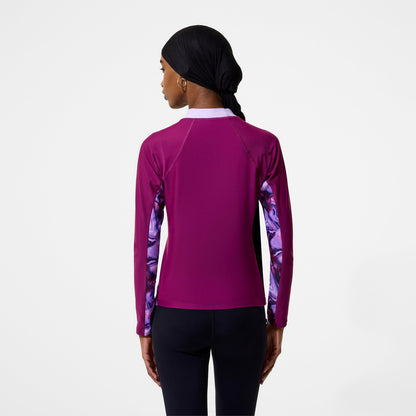 Modern Coverage Printed Long Sleeve Rashguard Dark Pink - Speedo