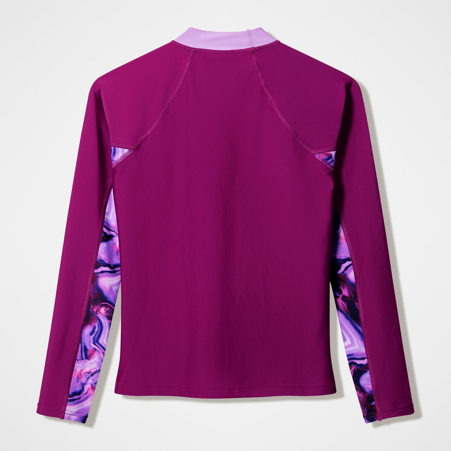 Modern Coverage Printed Long Sleeve Rashguard Dark Pink - Speedo