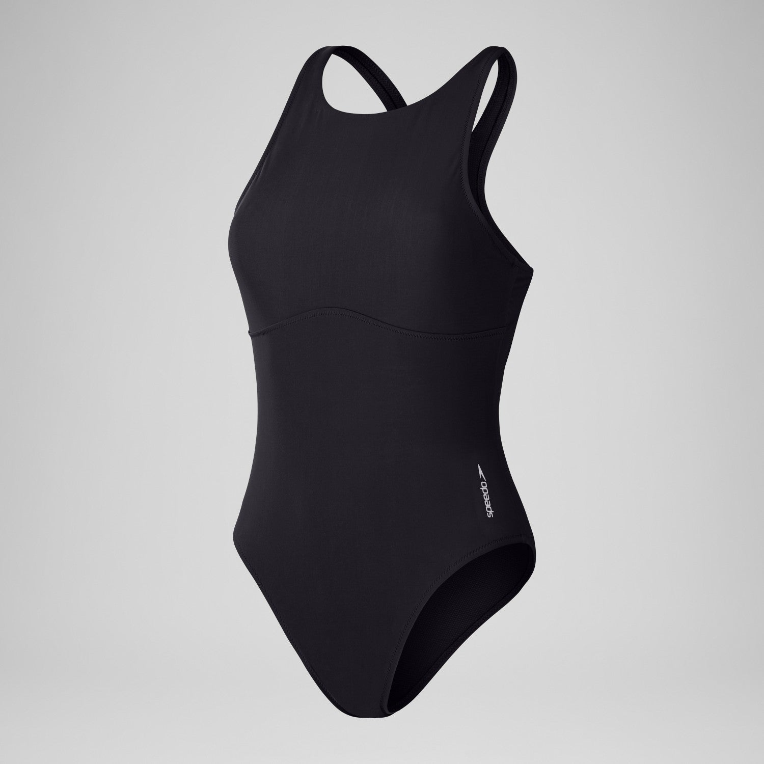 Solid High Neck One Piece Black - Speedo