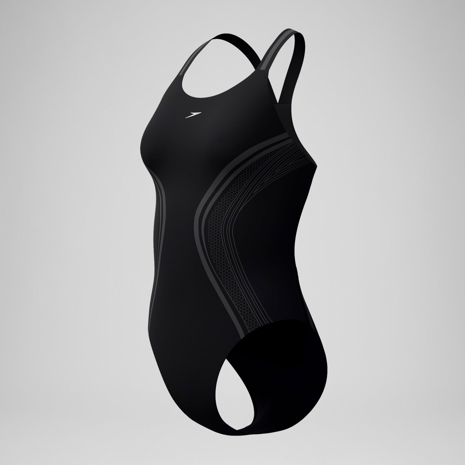 V Class Printed Performance Back Swimsuit Black - Speedo