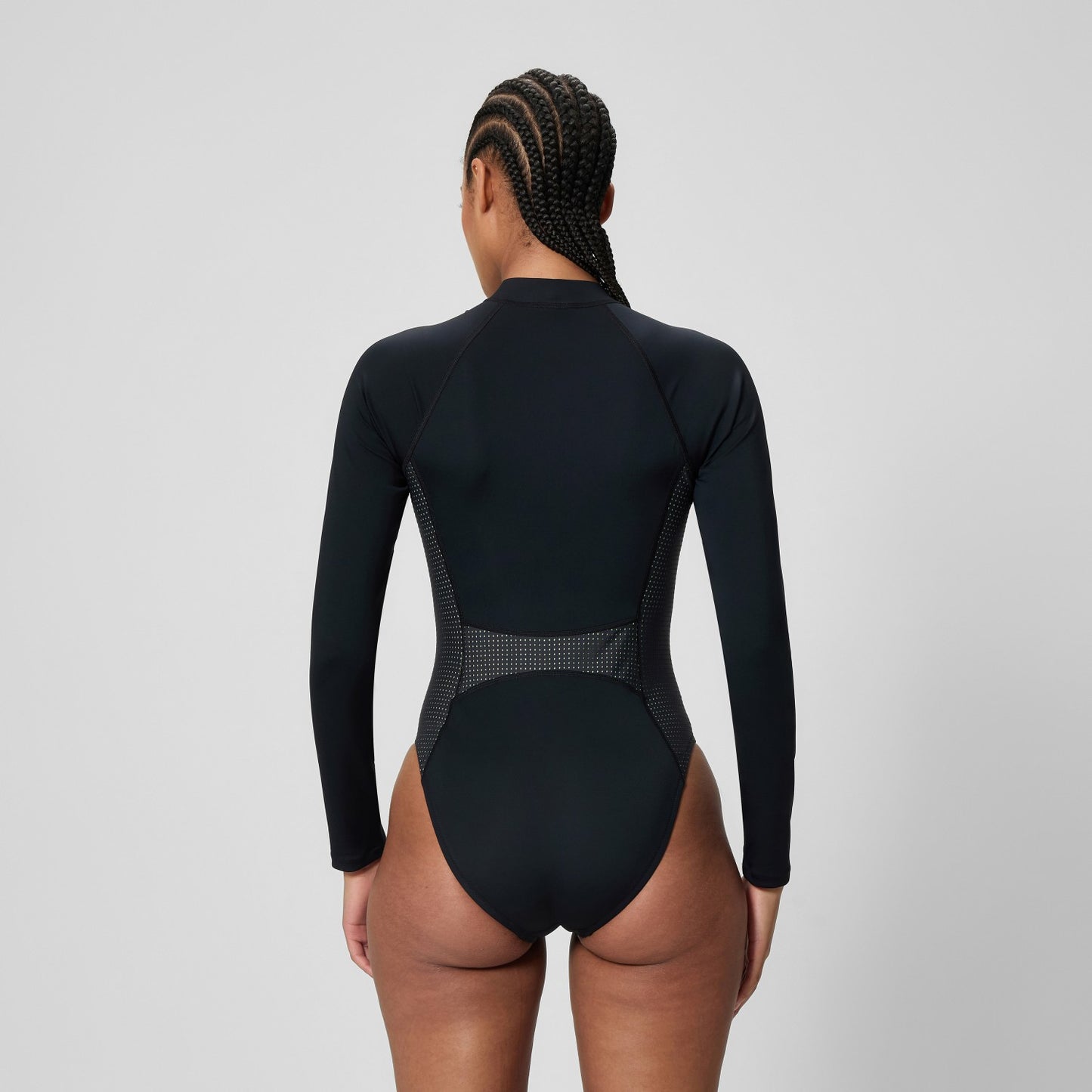 Scuba Flex Long Sleeve Zip Swimsuit Black/Green - Speedo