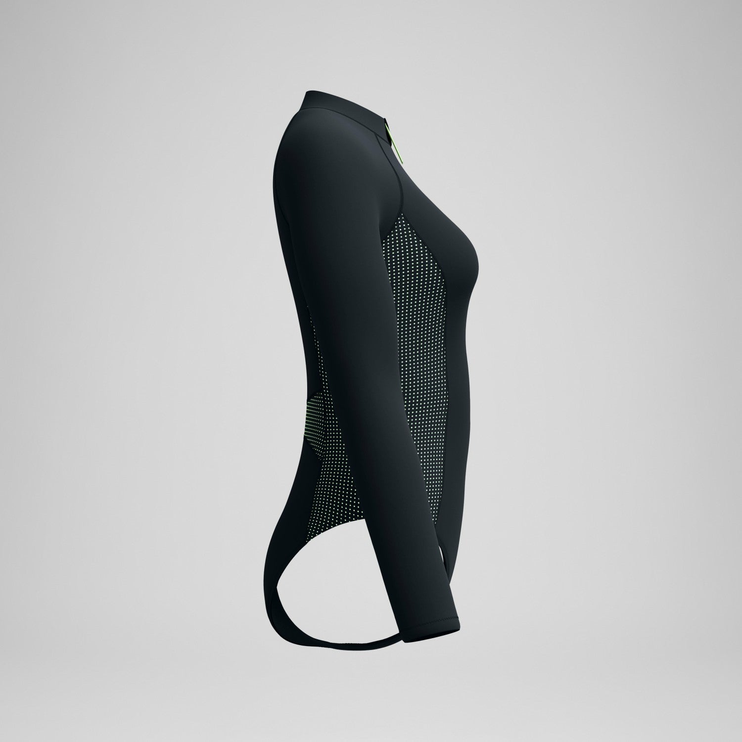 Scuba Flex Long Sleeve Zip Swimsuit Black/Green - Speedo