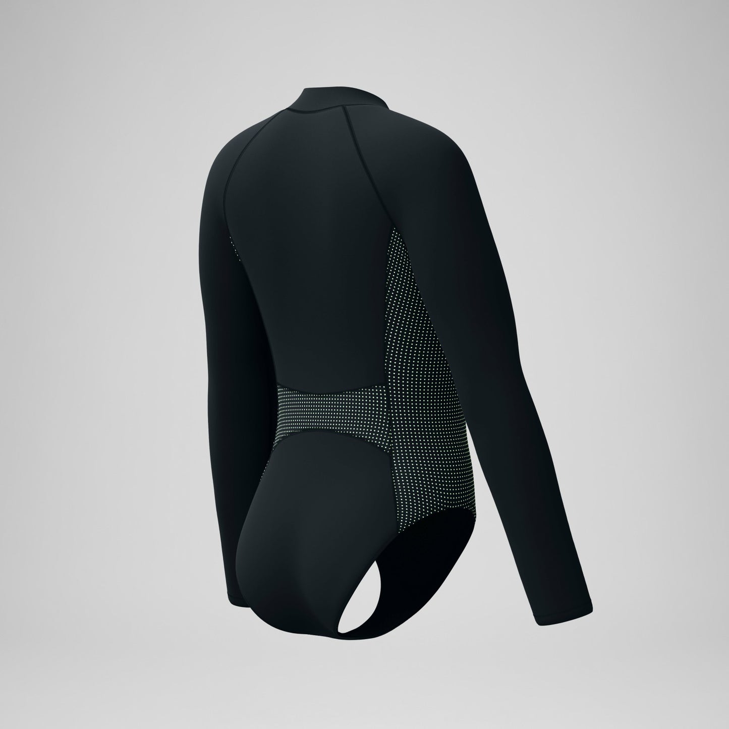 Scuba Flex Long Sleeve Zip Swimsuit Black/Green - Speedo